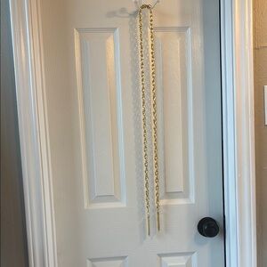 Golden Threads Elegant Gold Chain Belt extends up to 60 inches